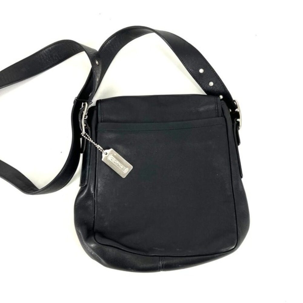 Coach Black Leather Legacy Studio Flap Bag Crossbody‎ Shoulder Bag - Picture 2 of 3